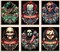 6 Pack Halloween Diamond Painting Kits, Horror Diamond Art Kits for Adults, DIY Gem Art Crafts for Room Bedroom Living Room Bathroom Decor, 5D Diamond Art Painting, Halloween Gifts, 12x16 Inch